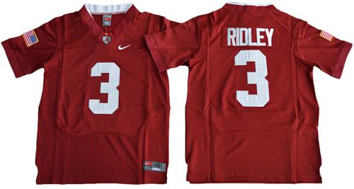 Crimson Tide #3 Calvin Ridley Red Pro Combat Stitched Youth NCAA Jersey